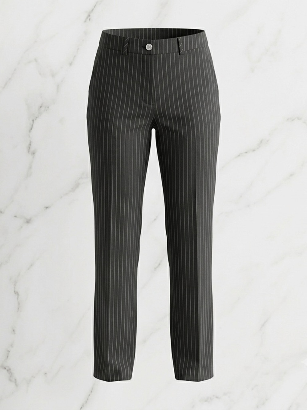 Cider Womens XS Black Pinstripe Trousers Rhinestone Button Straight Flare Pants